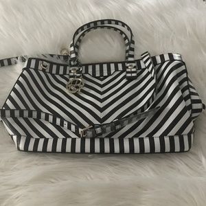 Henri Bendel West 57th Satchel Cent Stripe